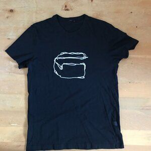 G‑Star RAW Men’s Small Graphic Tee – Black – Minimalist Line Design